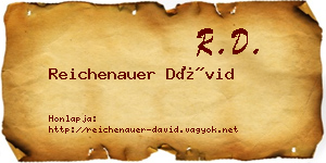 Reichenauer Dávid névjegykártya